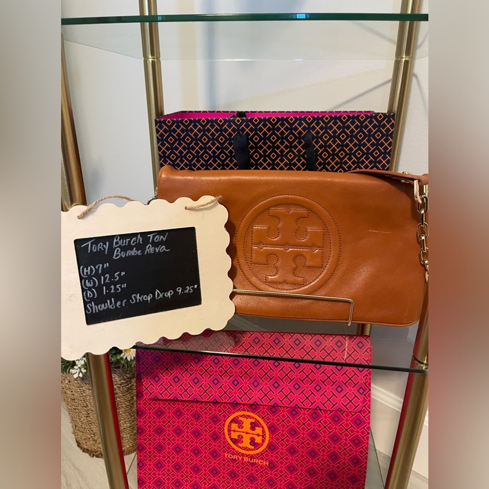 Tory Burch Reva Clutch With Gold Chain